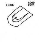 E16817 HOOD-ASSEMBLY-BIG BLOCK-HAND LAYUP-SMOOTH INSIDE-68-72