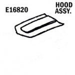 E16820 HOOD-ASSEMBLY-HAND LAYUP-SMOOTH INSIDE-76