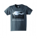 E17107 SHIRT-STINGRAY FRONT VIEW TEE SHIRT-KIDS-CHARCOAL