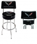 Click Here For Full Product Info E17219 STOOL-C7 CORVETTE STINGRAY COUNTER STOOL WITH BACK-3 HEIGHTS