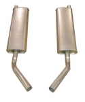 E1733C MUFFLER-ALUMINIZED-OVAL-2 INCH-PAIR-56-62