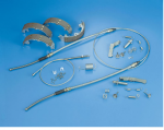 E17452 CABLE KIT-PARKING BRAKE-STAINLESS STEEL CABLES-WITH STAINLESS STEEL SHOES-65-66