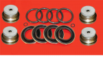 Click Here For Full Product Info E17578 CONVERSION KIT-BRAKE CALIPER-O RING STYLE-FRONT-SEALS & PISTONS-W/ INSULATORS-1 CALIPER-65-82