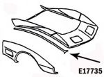 Click Here For Full Product Info E17735 BONDING STRIP-SIDE FENDER TO HOOD SURROUND-RIGHT-80-82