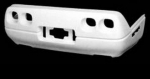 E18082 BUMPER-REAR-FIBERGLASS-HAND LAYUP-LT-5-WITH MOLDING-TRUFLEX-IN BLACK FINISH-84-90