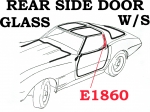 E1860 WEATHERSTRIP-REAR SIDE DOOR GLASS-4TH DESIGN-USA-PAIR-69L-77