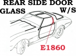 Click Here For Full Product Info E1860 WEATHERSTRIP-REAR SIDE DOOR GLASS-4TH DESIGN-USA-PAIR-69L-77