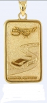 Click Here For Full Product Info E18850 JEWELRY-INGOT-14K GOLD PLATE OVER .925 STERLING SILVER-CORVETTE 50TH ANNIVERSARY