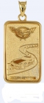 Click Here For Full Product Info E18851 JEWELRY-INGOT-14K GOLD PLATE OVER .925 STERLING SILVER-CORVETTE C5 EMBLEM