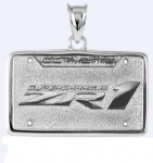Click Here For Full Product Info E18854 JEWELRY-LICENSE PLATE-.925 STERLING SILVER-CORVETTE C6-ZR1