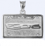 E18855 JEWELRY-LICENSE PLATE-.925 STERLING SILVER-CORVETTE C6-Z06