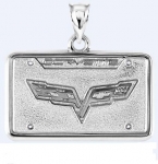 Click Here For Full Product Info E18856 JEWELRY-LICENSE PLATE-.925 STERLING SILVER-CORVETTE CENTENNIAL