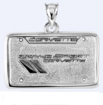 Click Here For Full Product Info E18857 JEWELRY-LICENSE PLATE-.925 STERLING SILVER-CORVETTE GRAND SPORT