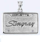 Click Here For Full Product Info E18859 JEWELRY-LICENSE PLATE-.925 STERLING SILVER-CORVETTE STINGRAY
