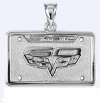 Click Here For Full Product Info E19385 JEWELRY-LICENSE PLATE-.925 STERLING SILVER-CORVETTE 60TH ANNIVERSARY