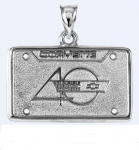 Click Here For Full Product Info E19387 JEWELRY-LICENSE PLATE-.925 STERLING SILVER-CORVETTE 40TH ANNIVERSARY