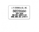 Click Here For Full Product Info E18997 DECAL-CARPET-LABEL-J.P. STEVENS-65-67
