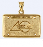 Click Here For Full Product Info E19404 JEWELRY-LICENSE PLATE-14K GOLD PLATE OVER .925 STERLING SILVER-CORVETTE 40TH ANNIVERSARY