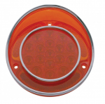 E19575 LENS-TAIL LIGHT-LED-RED-WITH STAINLESS STEEL RIM-EACH-68-73
