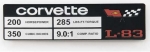 E19709 PLATE-CONSOLE SPECIFICATION-L83-82