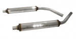 E19760 MUFFLER-MAGNAFLOW-STAINLESS STEEL-2 INCH-ROUND-PAIR-56-62