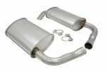 E19779 MUFFLER-ALUMINIZED-TURBO-2.25 INCH-FOR Y PIPES-PAIR-75-78