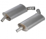 E19787 MUFFLER-STAINLESS STEEL-OFF ROAD-2.5 INCH-3 CHAMBER-PAIR-63-67