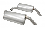 E19806 MUFFLER-ALUMINIZED-OVAL-2 INCH-PAIR-74