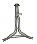 E19823 PIPE-EXHAUST-REAR-Y PIPE-ALUMINIZED-2.25 INCH-WITH BALANCE TUBE-86-90