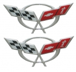 E19960 EMBLEM / DECAL-DOOR SILL 3D DOMED-PAIR-97-04