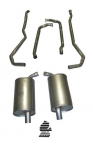 E19990 EXHAUST SYSTEM-ALUMINIZED-2 INCH-SMALL BLOCK-AUTOMATIC-73