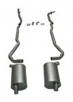 E19992 EXHAUST SYSTEM-ALUMINIZED-2 TO 2.5 INCH-SMALL BLOCK-AUTOMATIC-73