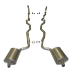 E20101 EXHAUST SYSTEM-STAINLESS STEEL-2 INCH-SMALL BLOCK-MANUAL-WELDED MUFFLER-63