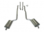 Click Here For Full Product Info E20019 EXHAUST SYSTEM-ALUMINIZED-2 INCH-SMALL BLOCK-MANUAL & AUTO-WELDED MUFFLER-64-67