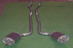 E20020 EXHAUST SYSTEM-ALUMINIZED-2.5 INCH-BIG BLOCK-MANUAL-396/427-WELDED MUFFLER-65-67