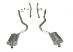 Click Here For Full Product Info E20035 EXHAUST SYSTEM-ALUMINIZED-2 INCH-SMALL BLOCK-AUTOMATIC-WELDED MUFFLER-68-72