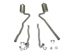 E20036 EXHAUST SYSTEM-ALUMINIZED-2 INCH-SMALL BLOCK-MANUAL-WELDED MUFFLER-68-72