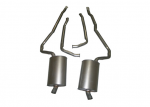 E20037 EXHAUST SYSTEM-ALUMINIZED-2 INCH-SMALL BLOCK-AUTOMATIC-WELDED MUFFLER-73