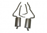 Click Here For Full Product Info E20037 EXHAUST SYSTEM-ALUMINIZED-2 INCH-SMALL BLOCK-AUTOMATIC-WELDED MUFFLER-73