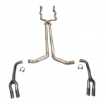Click Here For Full Product Info E20052 EXHAUST SYSTEM-ALUMINIZED-DUALS-DUAL TIPS-MUFFLER ELIMINATOR-EXCEPT ZR1-84-91