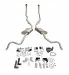 Click Here For Full Product Info E20186 EXHAUST SYSTEM-DELUXE-WELDED OVAL MUFFLER-NO CROSSOVER-61-62