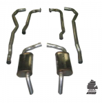 E20299 EXHAUST SYSTEM-MAGNAFLOW-2 TO 2.5 INCH-SMALL BLOCK-L82-AUTO-HIDEAWAY MUFFLER-74