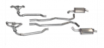 E20339 EXHAUST SYSTEM-ALUMINIZED-4 SPEED-HEADERS AND MAGNAFLOW MUFFLERS-68-72