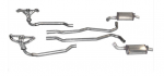 E20343 EXHAUST SYSTEM-ALUMINIZED-AUTOMATIC-HEADERS AND MAGNAFLOW MUFFLERS-74-76