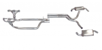 E20350 EXHAUST SYSTEM-DUAL-HEADERS AND STOCK MUFFLERS-80-81
