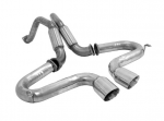 E20458 EXHAUST SYSTEM-BILLY BOAT-BULLET-T304 STAINLESS STEEL-4 INCH DUAL ROUND TIPS-97-04