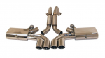 E20459 EXHAUST SYSTEM-BILLY BOAT-FUSION-T304 STAINLESS STEEL-4.5 INCH QUAD OVAL TIPS-97-04