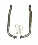 E20500 PIPE SET-EXHAUST-ALUMINIZED-FRONT-2 TO 2.5 INCH-SMALL BLOCK-MANUAL-66-74