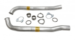 E20501 PIPE SET-EXHAUST-ALUMINIZED-FRONT-2.5 INCH-BIG BLOCK-MANUAL-66-68