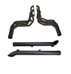 E20512 EXHAUST SYSTEM-SIDE-DOUG'S HEADERS-BLACK-BIG BLOCK-4 INCH SIDE TUBES-65-74